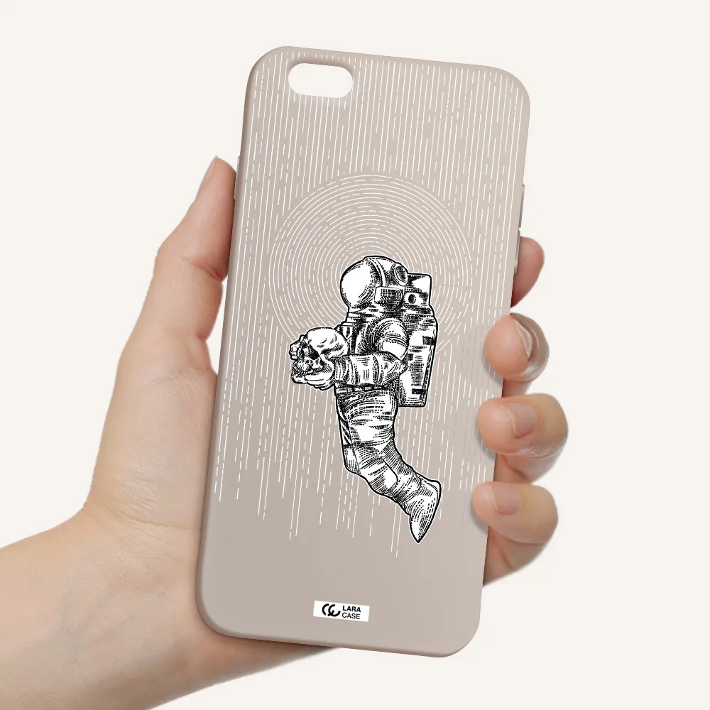 Astronaut Holding A Skull Apple iPhone 6 plus Silicone Stone Case