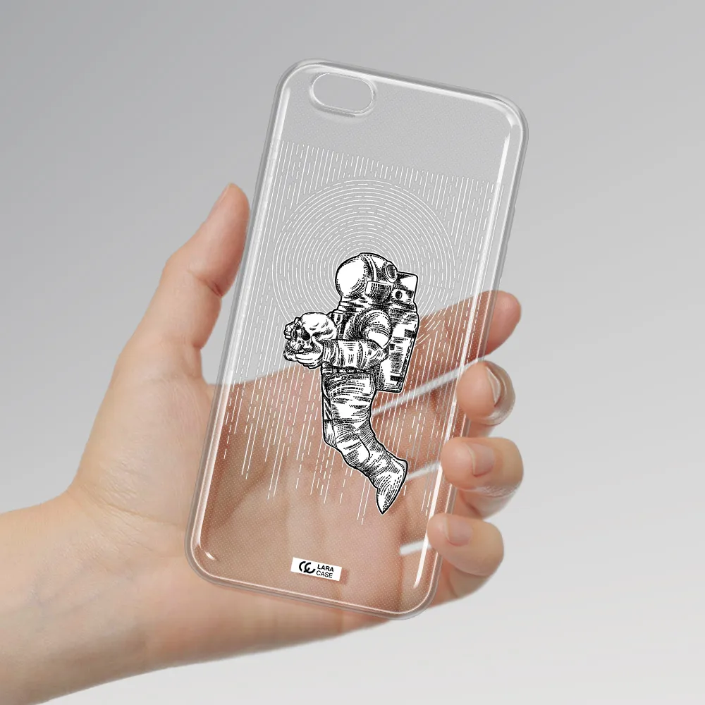 Astronaut Holding A Skull Apple iPhone 6 s plus Clear TPU Case