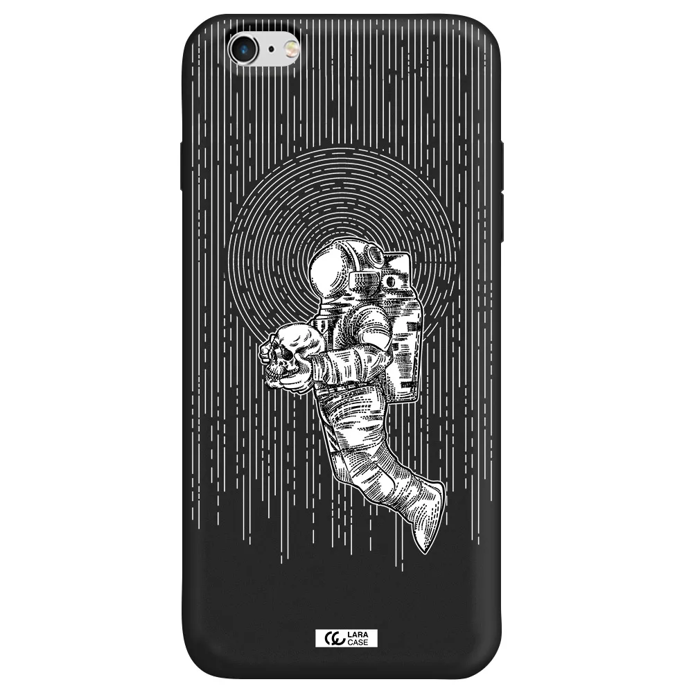 Astronaut Holding A Skull Apple iPhone 6 s plus Silicone black Case
