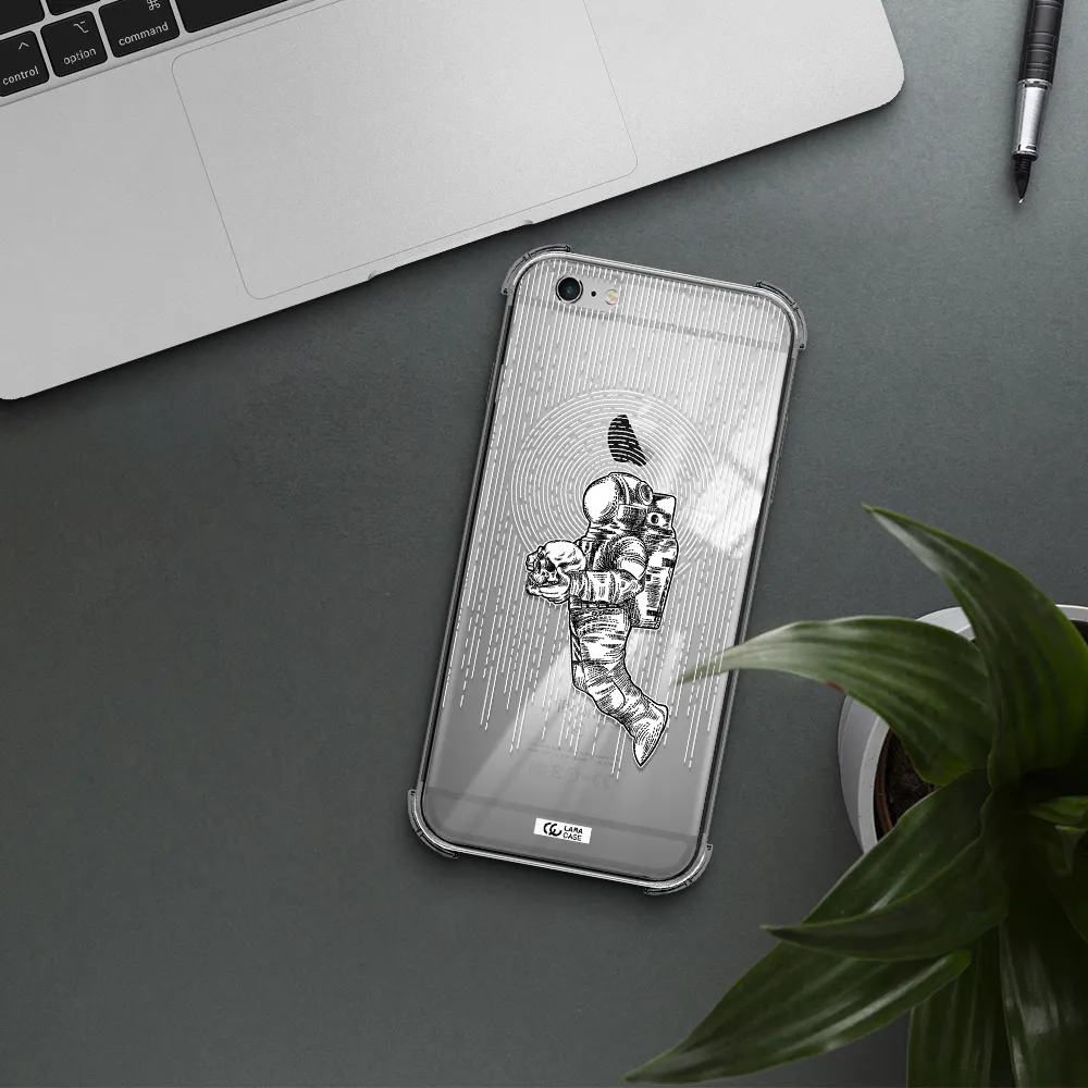 Astronaut Holding A Skull Apple iPhone 6S Clear PC Case
