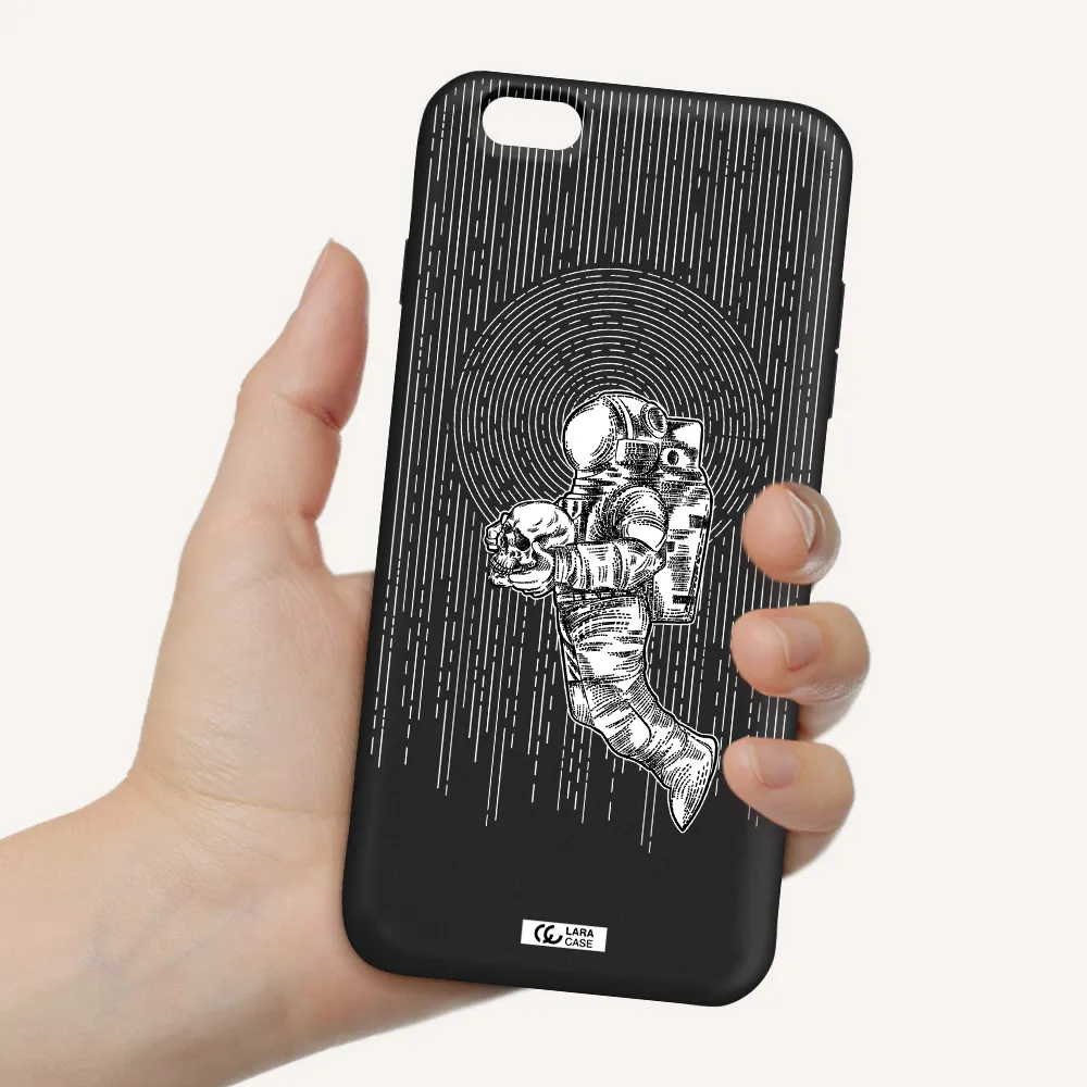 Astronaut Holding A Skull Apple iPhone 6S Silicone black Case