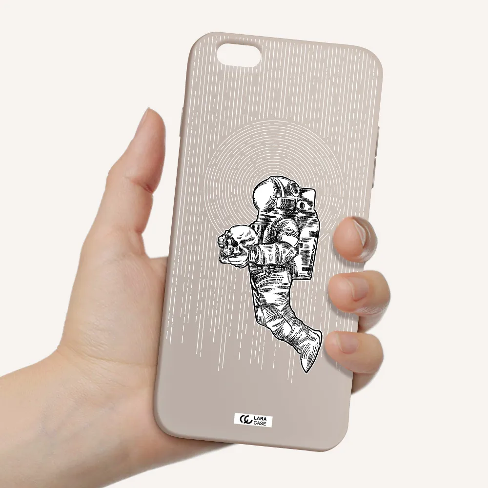 Astronaut Holding A Skull Apple iPhone 6S Silicone Stone Case