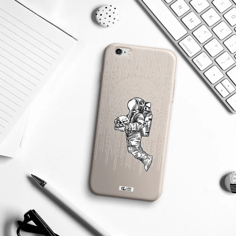 Astronaut Holding A Skull Apple iPhone 6S Silicone Stone Case