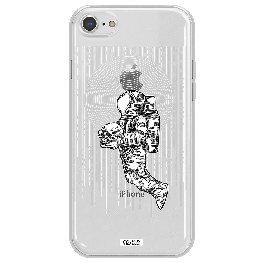 Astronaut Holding A Skull Apple iPhone 7 Clear TPU Case