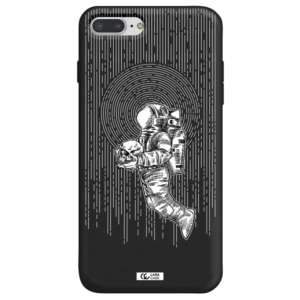 Astronaut Holding A Skull Apple iPhone 7 plus Silicone black Case