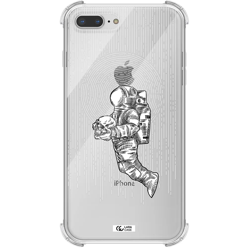 Astronaut Holding A Skull Apple iPhone 8 plus Clear PC Case