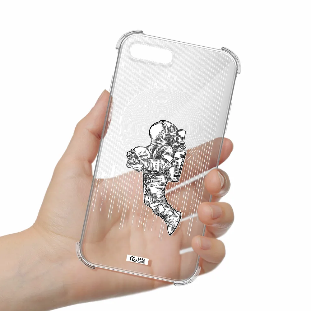 Astronaut Holding A Skull Apple iPhone 8 plus Clear PC Case