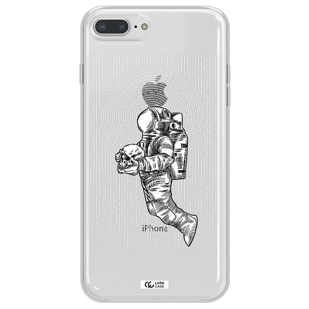 Astronaut Holding A Skull Apple iPhone 8 plus Clear TPU Case