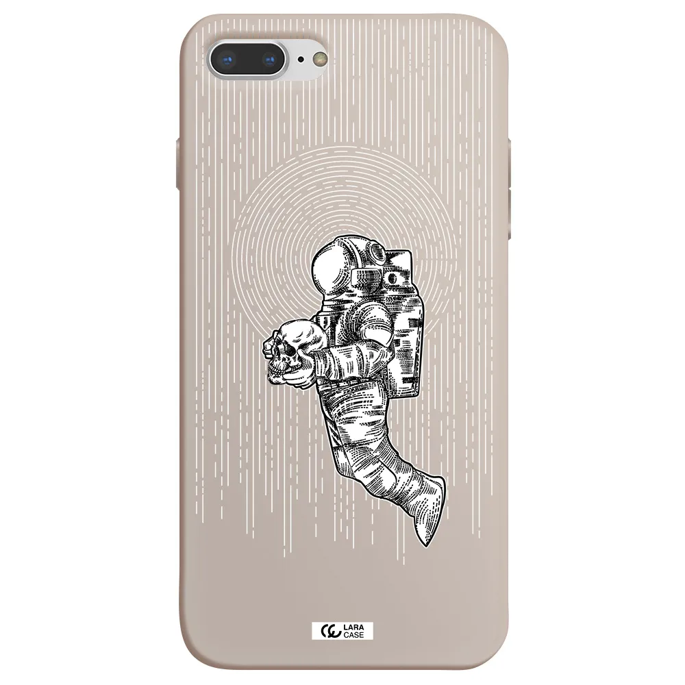 Astronaut Holding A Skull Apple iPhone 8 plus Silicone Stone Case