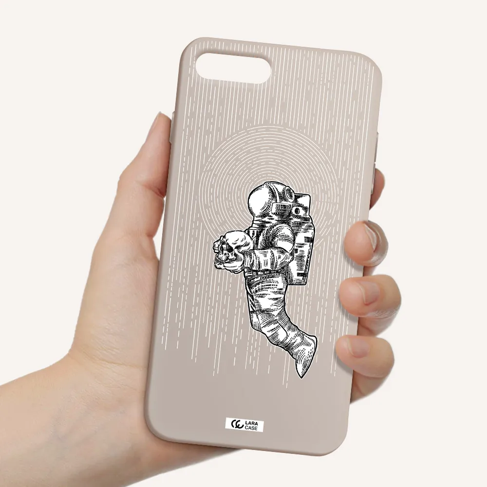 Astronaut Holding A Skull Apple iPhone 8 plus Silicone Stone Case