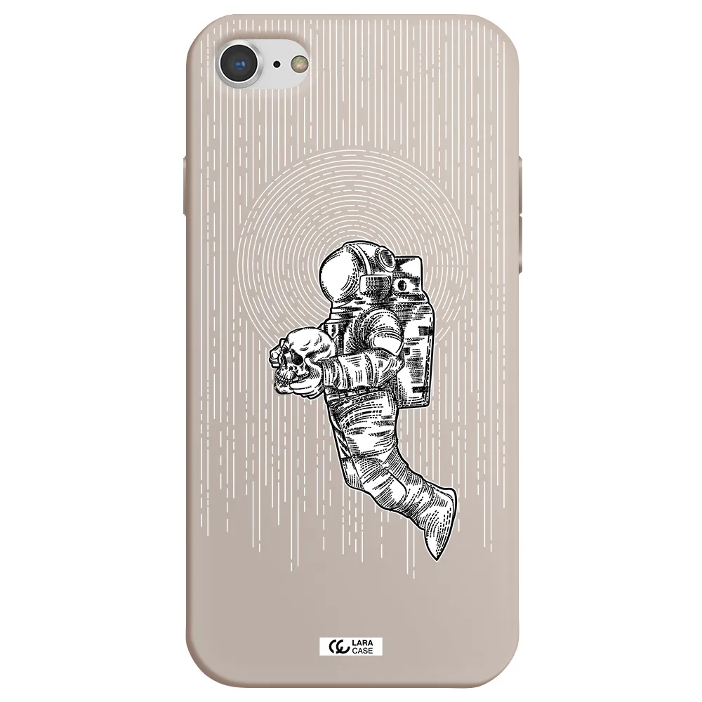 Astronaut Holding A Skull Apple iPhone 8 Silicone Stone Case