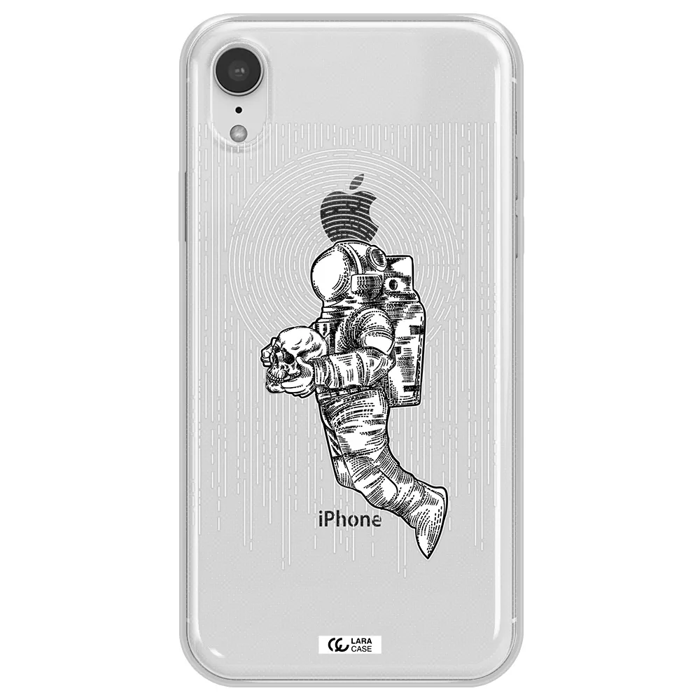 Astronaut Holding A Skull Apple iPhone XR Clear TPU Case