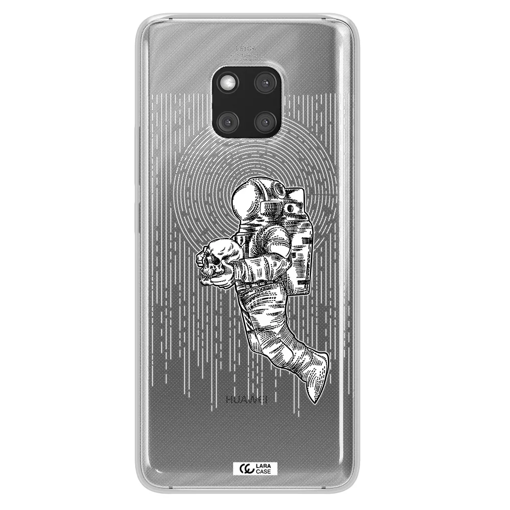 Astronaut Holding A Skull Huawei Mate 20 Pro Clear TPU Case