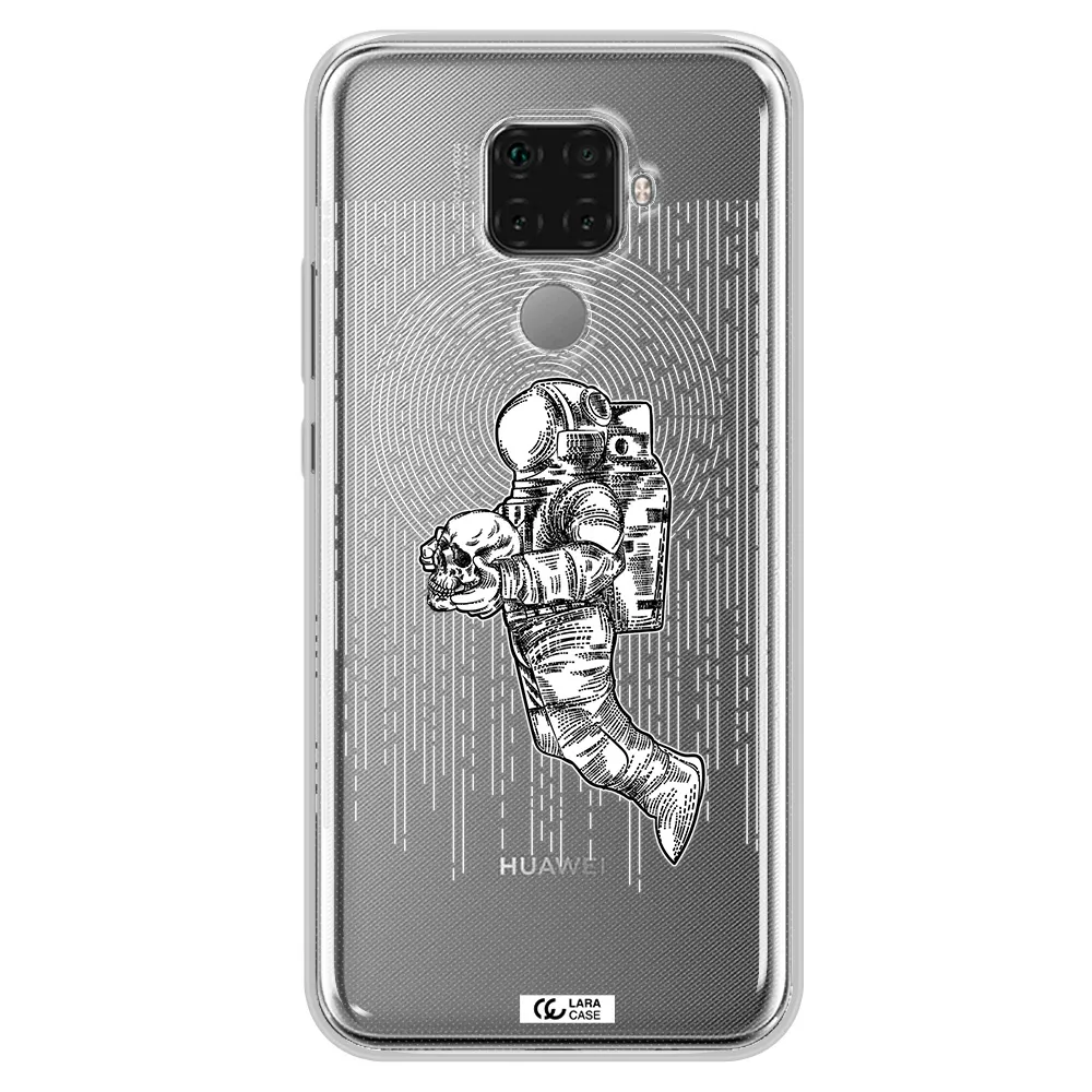 Astronaut Holding A Skull Huawei Mate 30 Lite Clear TPU Case
