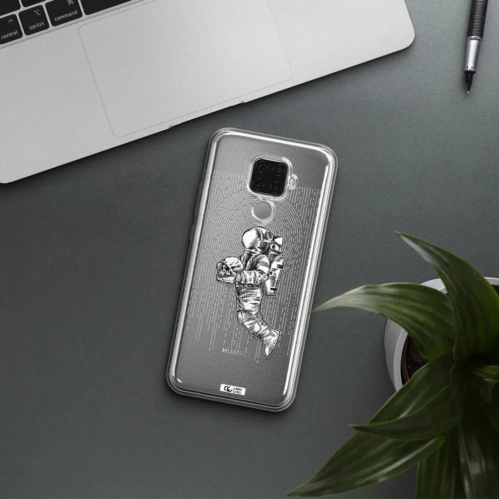 Astronaut Holding A Skull Huawei Mate 30 Lite Clear TPU Case