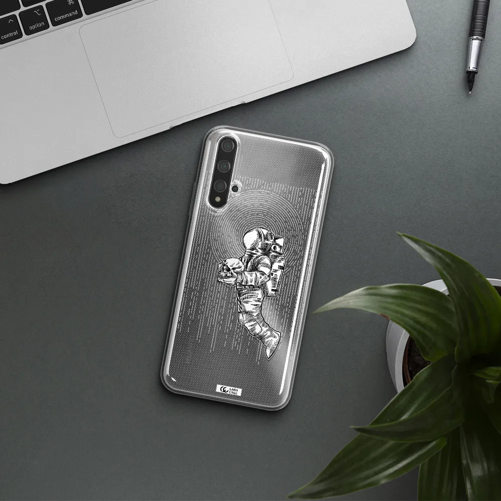 Astronaut Holding A Skull Huawei Nova 5t Clear TPU Case