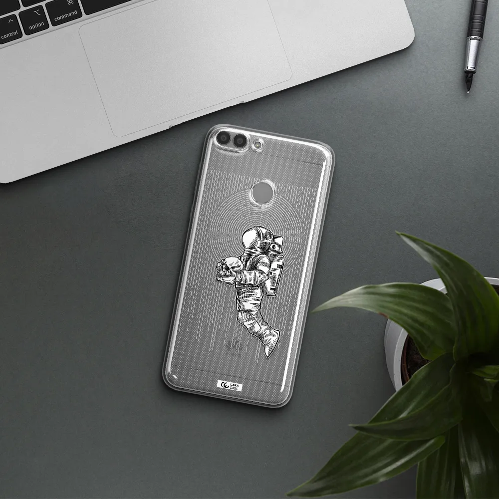 Astronaut Holding A Skull Huawei P Smart Clear TPU Case