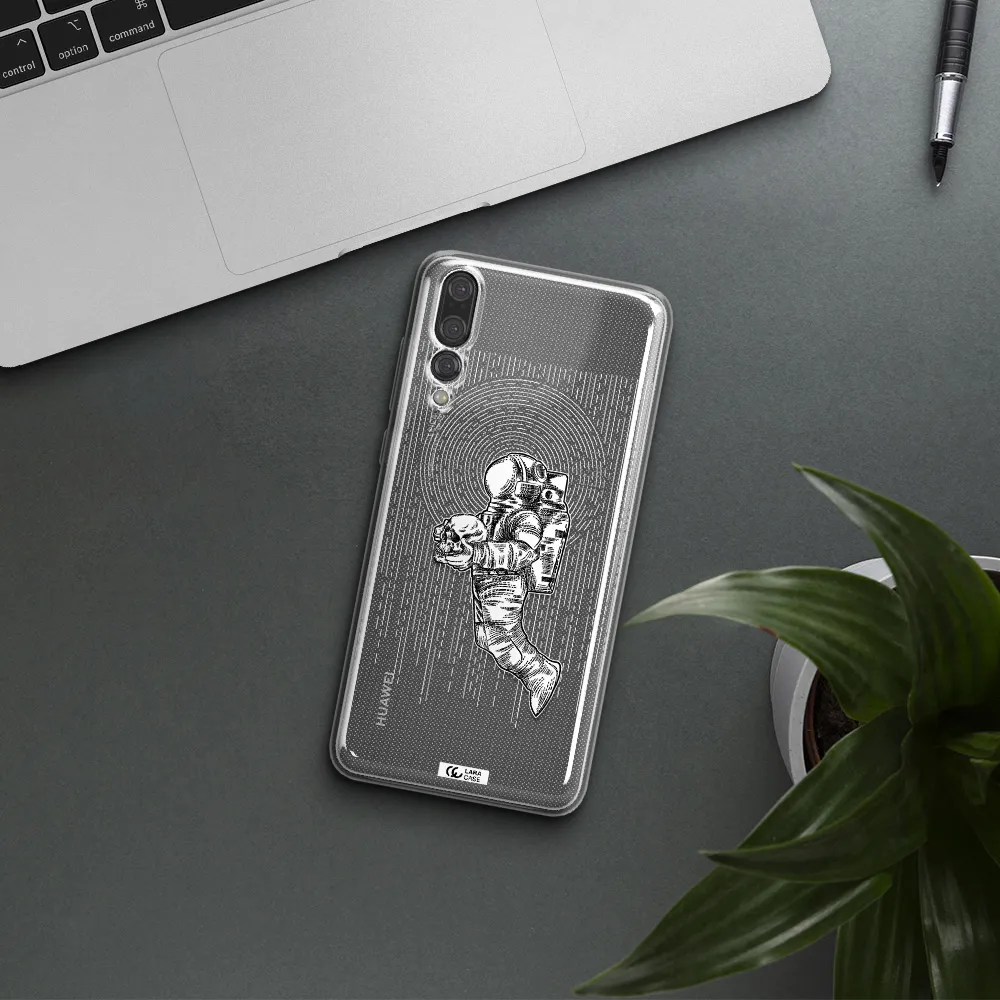 Astronaut Holding A Skull Huawei P20 Pro Clear TPU Case