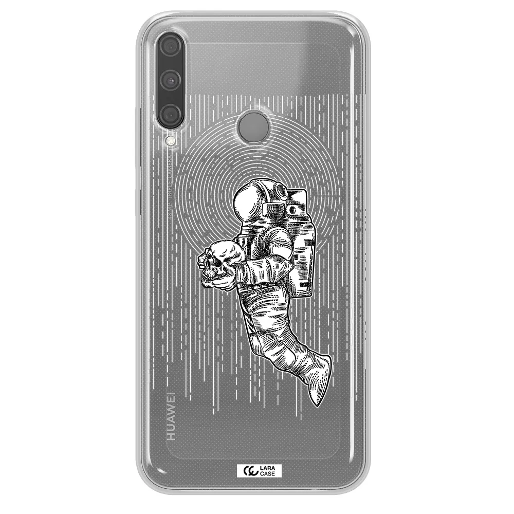 Astronaut Holding A Skull Huawei P40 Lite E Clear TPU Case