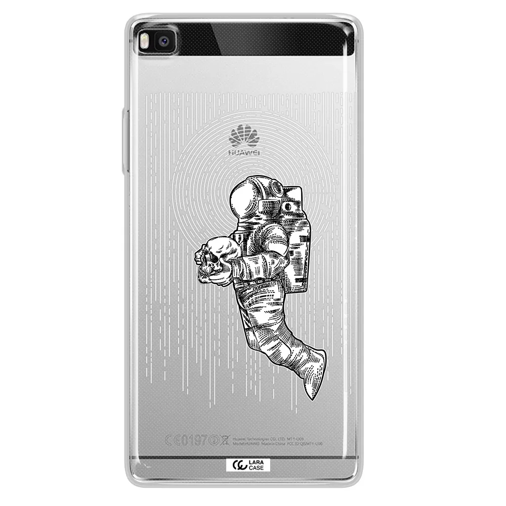 Astronaut Holding A Skull Huawei P8 Clear TPU Case