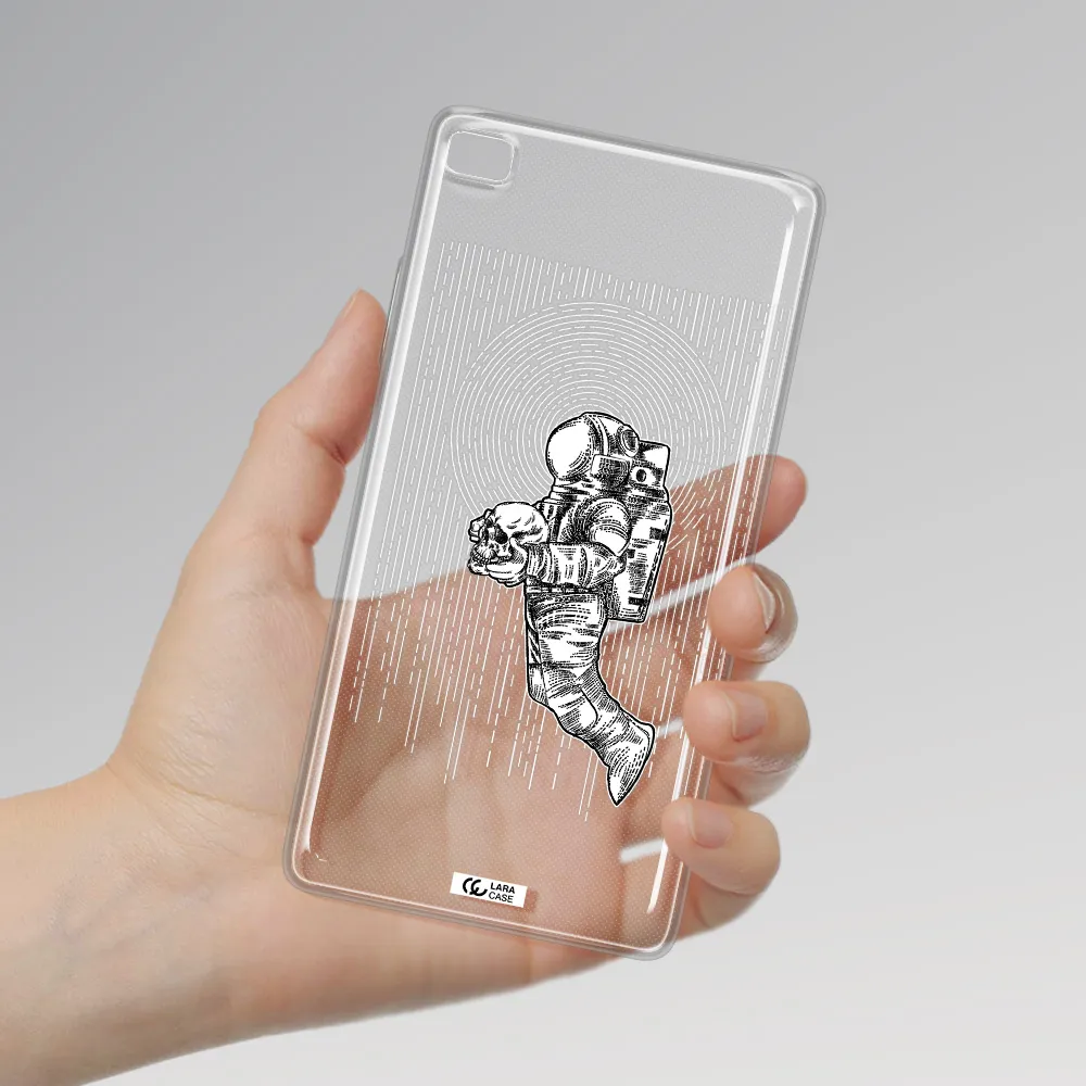 Astronaut Holding A Skull Huawei P8 Clear TPU Case