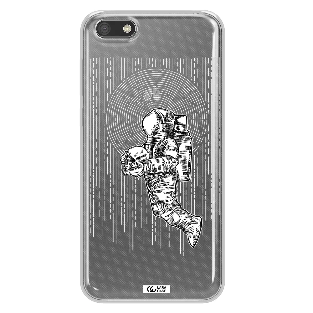 Astronaut Holding A Skull Huawei Y5 2018 Clear TPU Case