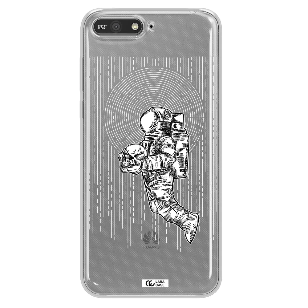 Astronaut Holding A Skull Huawei Y6 2018 Clear TPU Case
