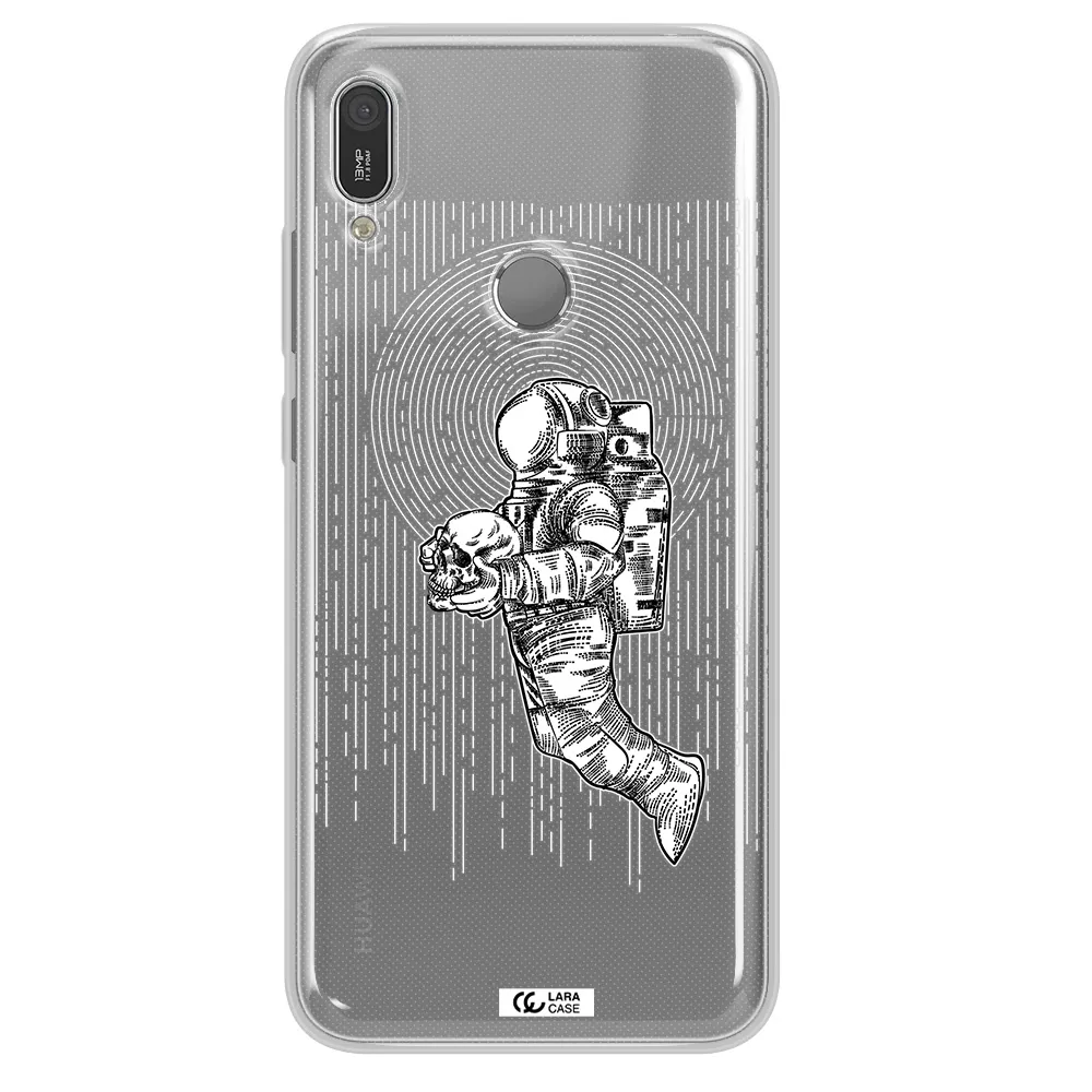 Astronaut Holding A Skull Huawei Y6 2019 Clear TPU Case