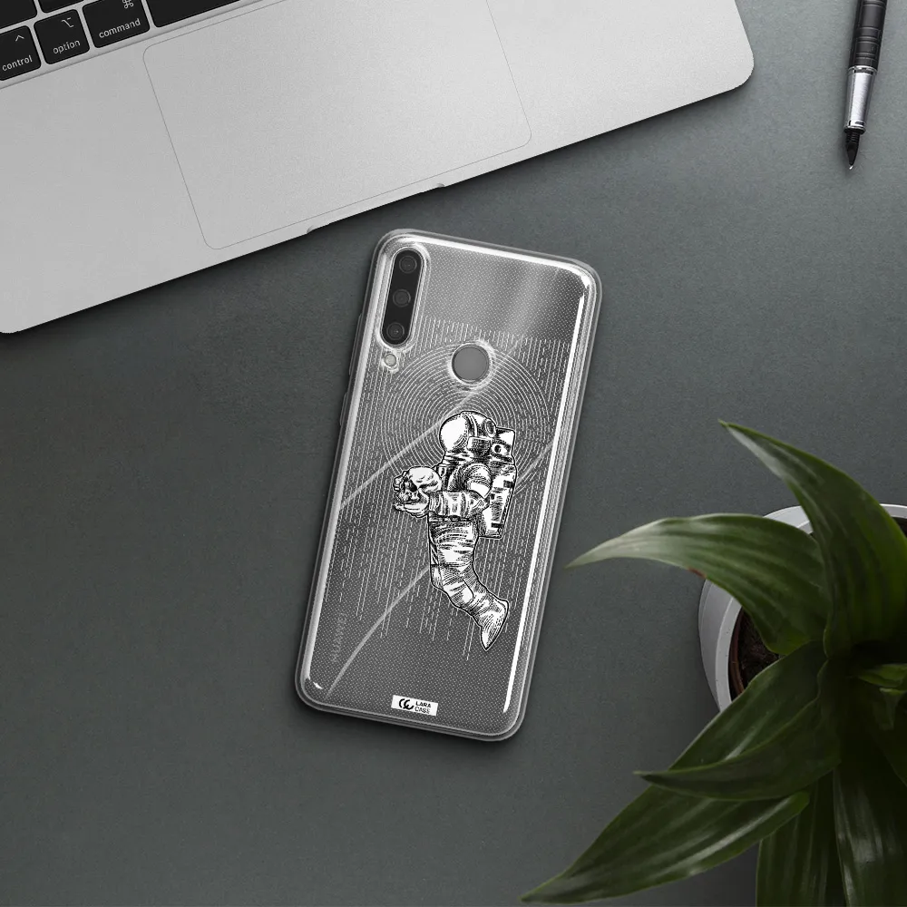 Astronaut Holding A Skull Huawei Y6P Clear TPU Case