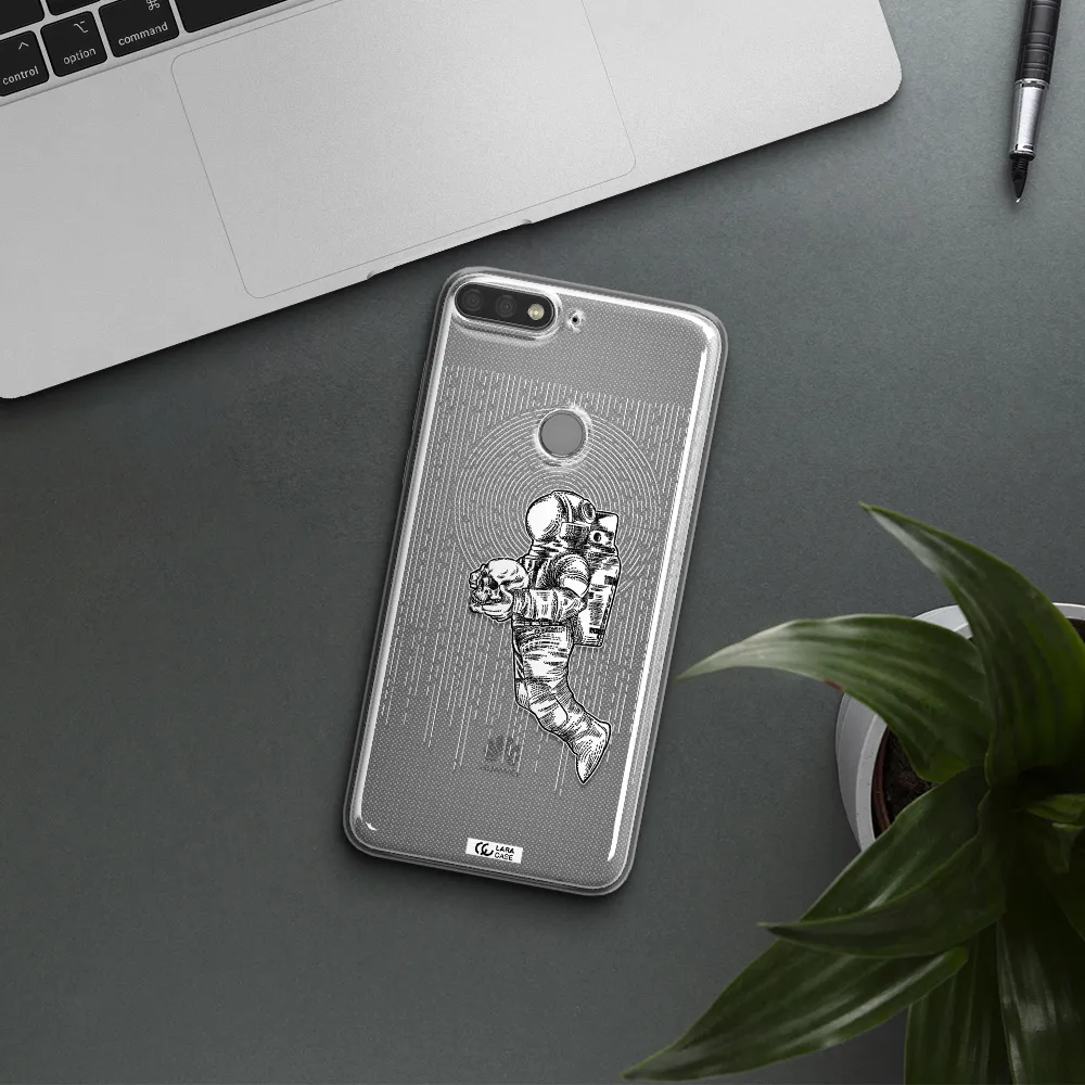 Astronaut Holding A Skull Huawei Y7 Prime 2018 Clear TPU Case