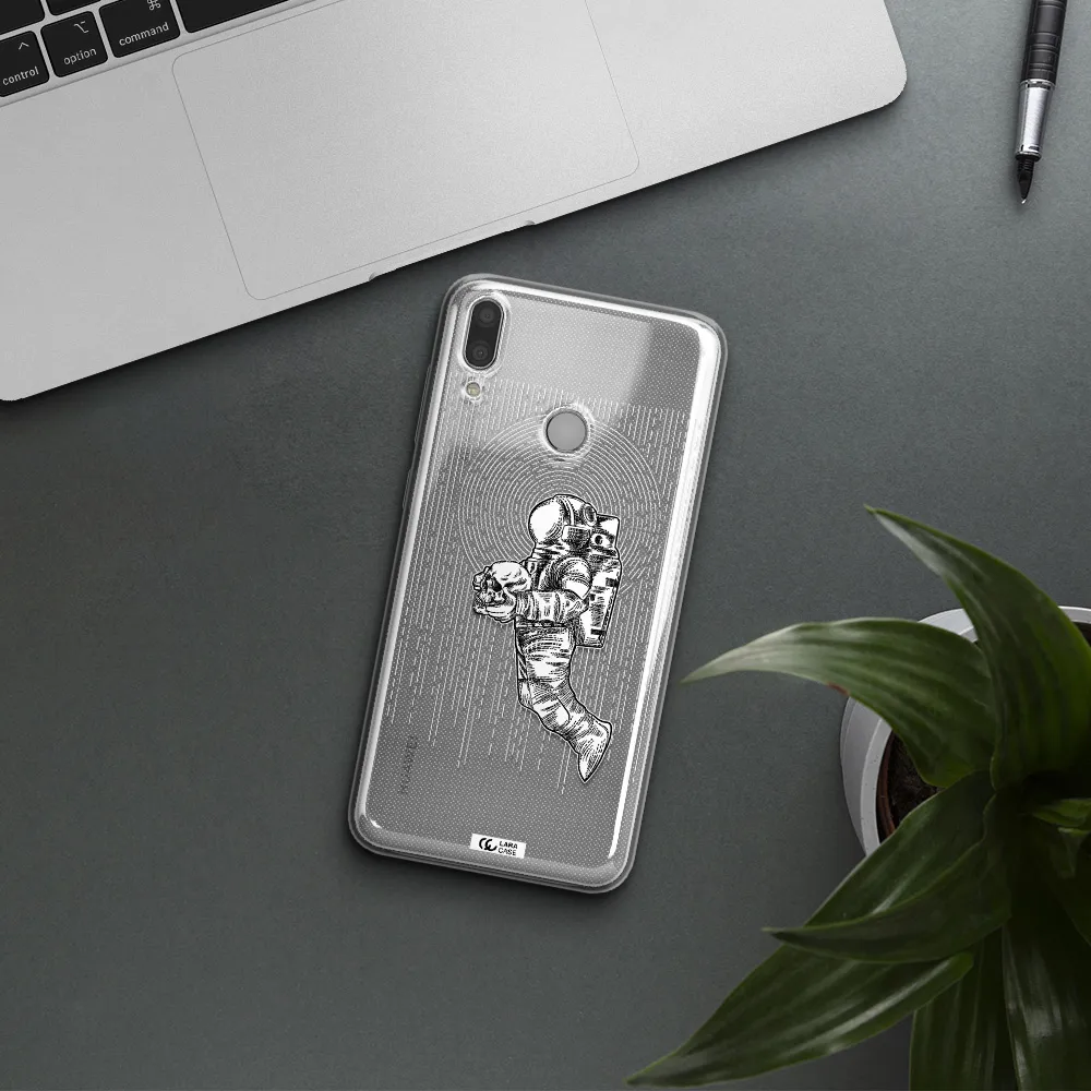 Astronaut Holding A Skull Huawei Y9 2019 Clear TPU Case