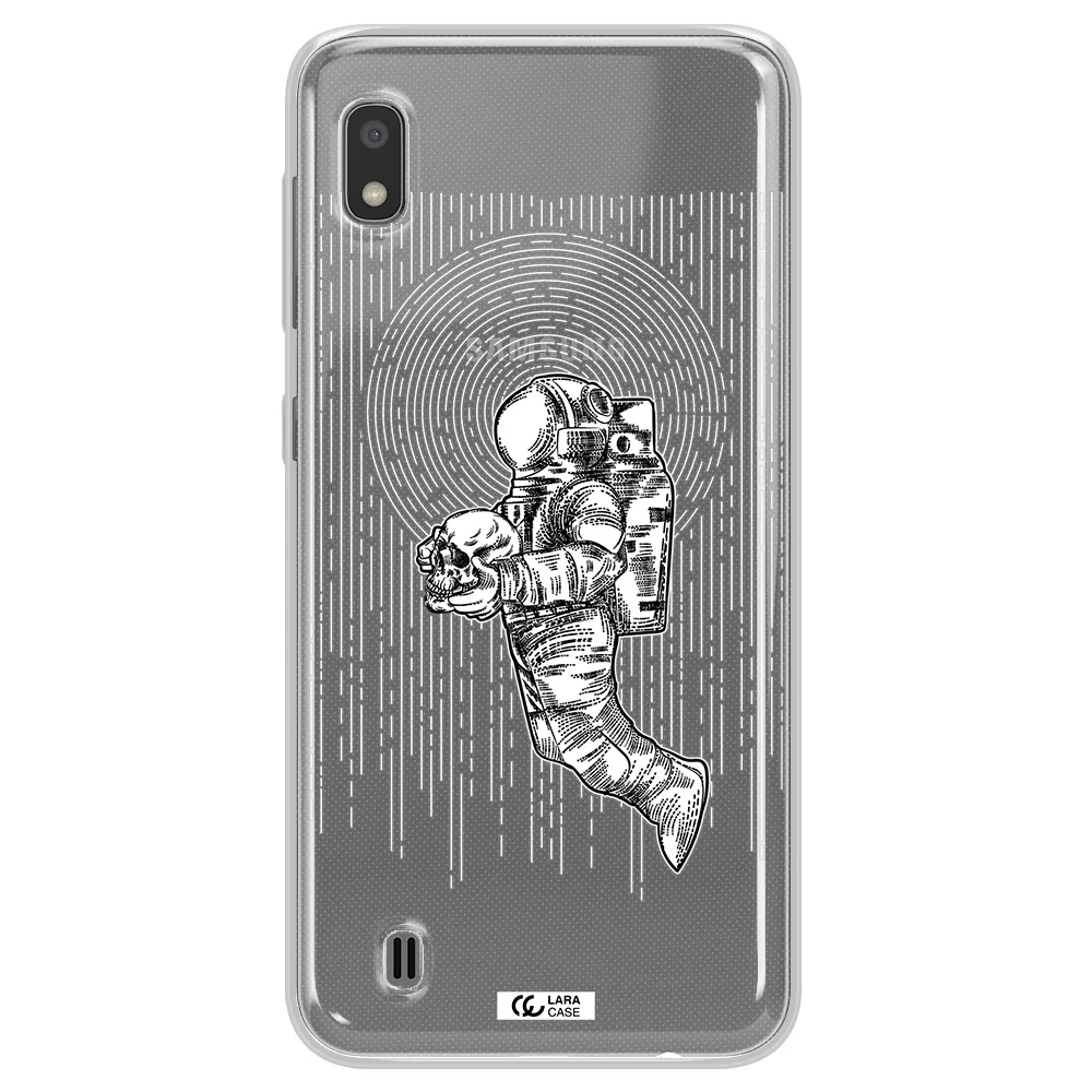 Astronaut Holding A Skull Samsung A10 Clear TPU Case