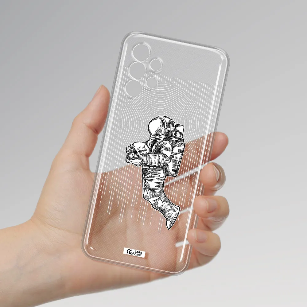Astronaut Holding A Skull Samsung A13 4g Clear TPU Case