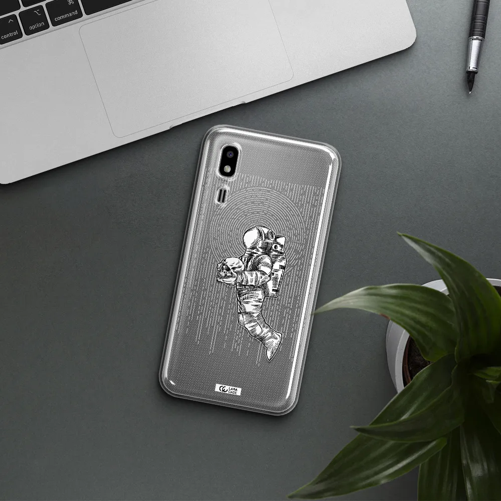Astronaut Holding A Skull Samsung A2 Core Clear TPU Case