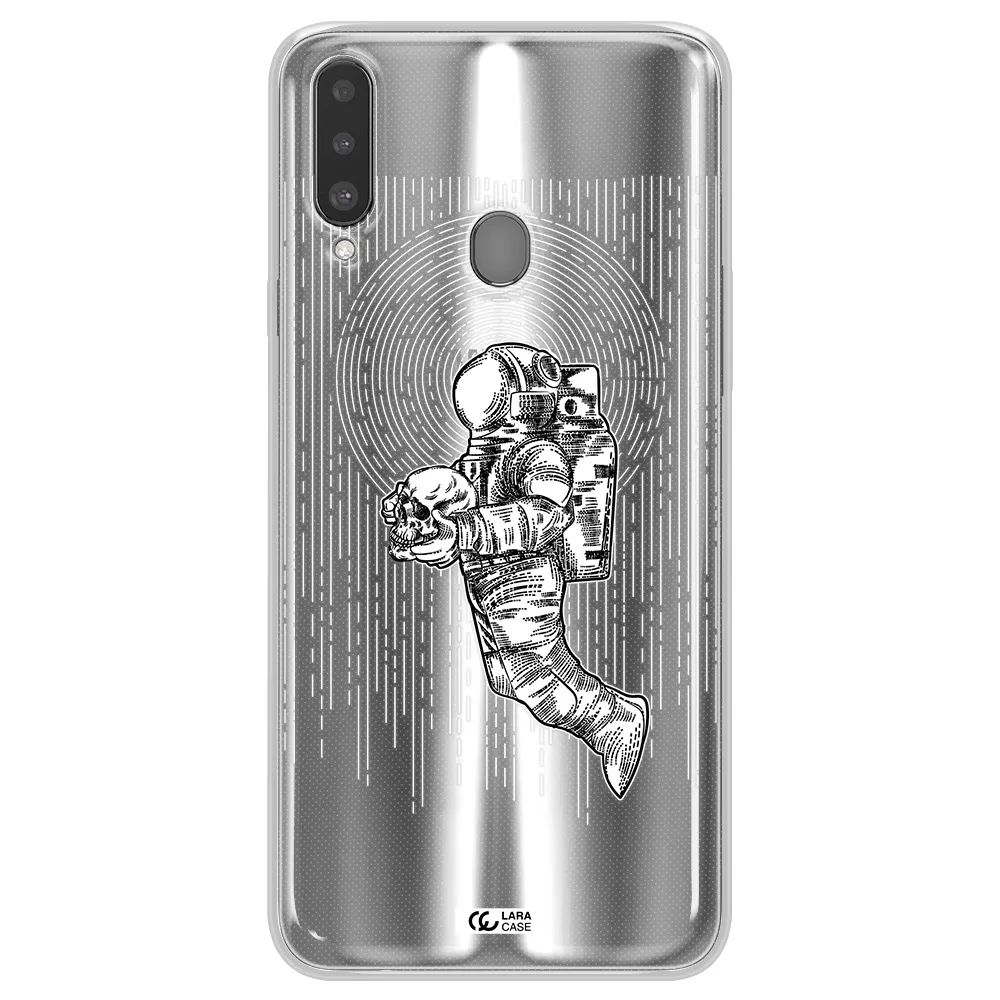 Astronaut Holding A Skull Samsung A20S Clear TPU Case