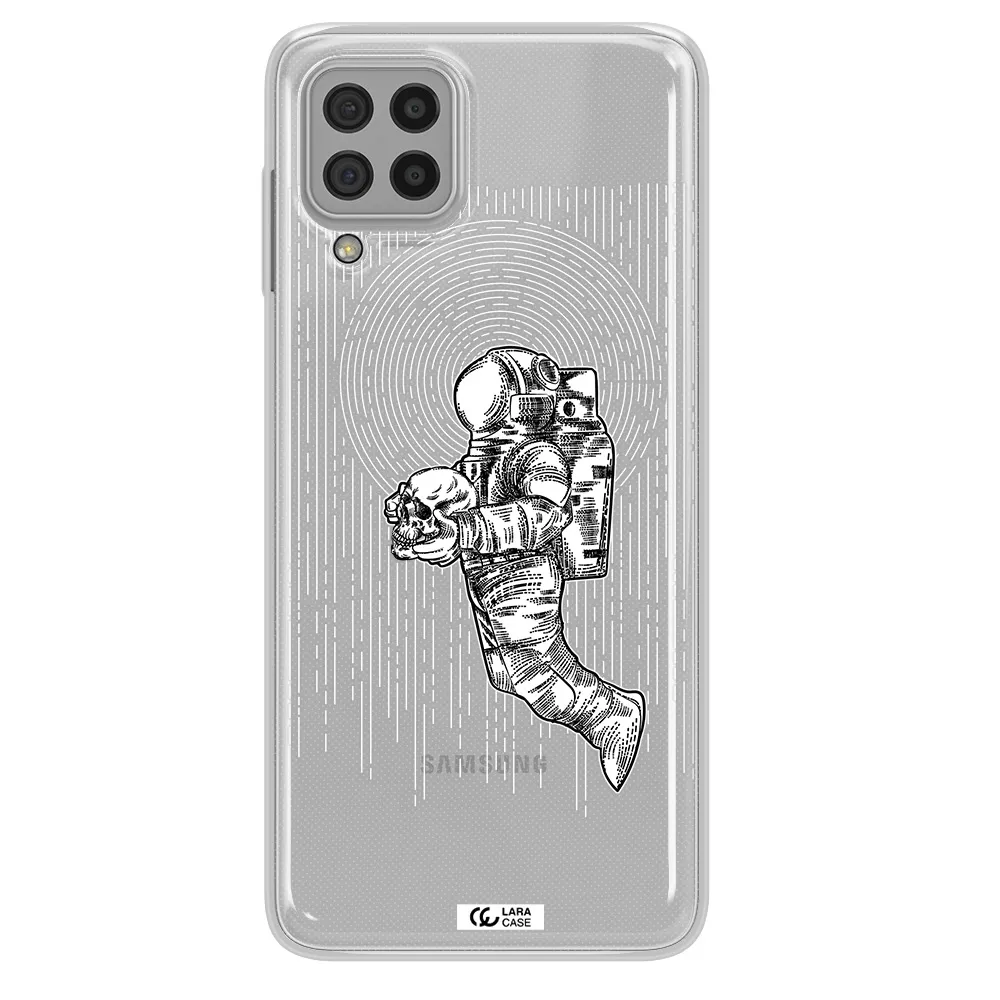 Astronaut Holding A Skull Samsung A22 4g Clear TPU Case