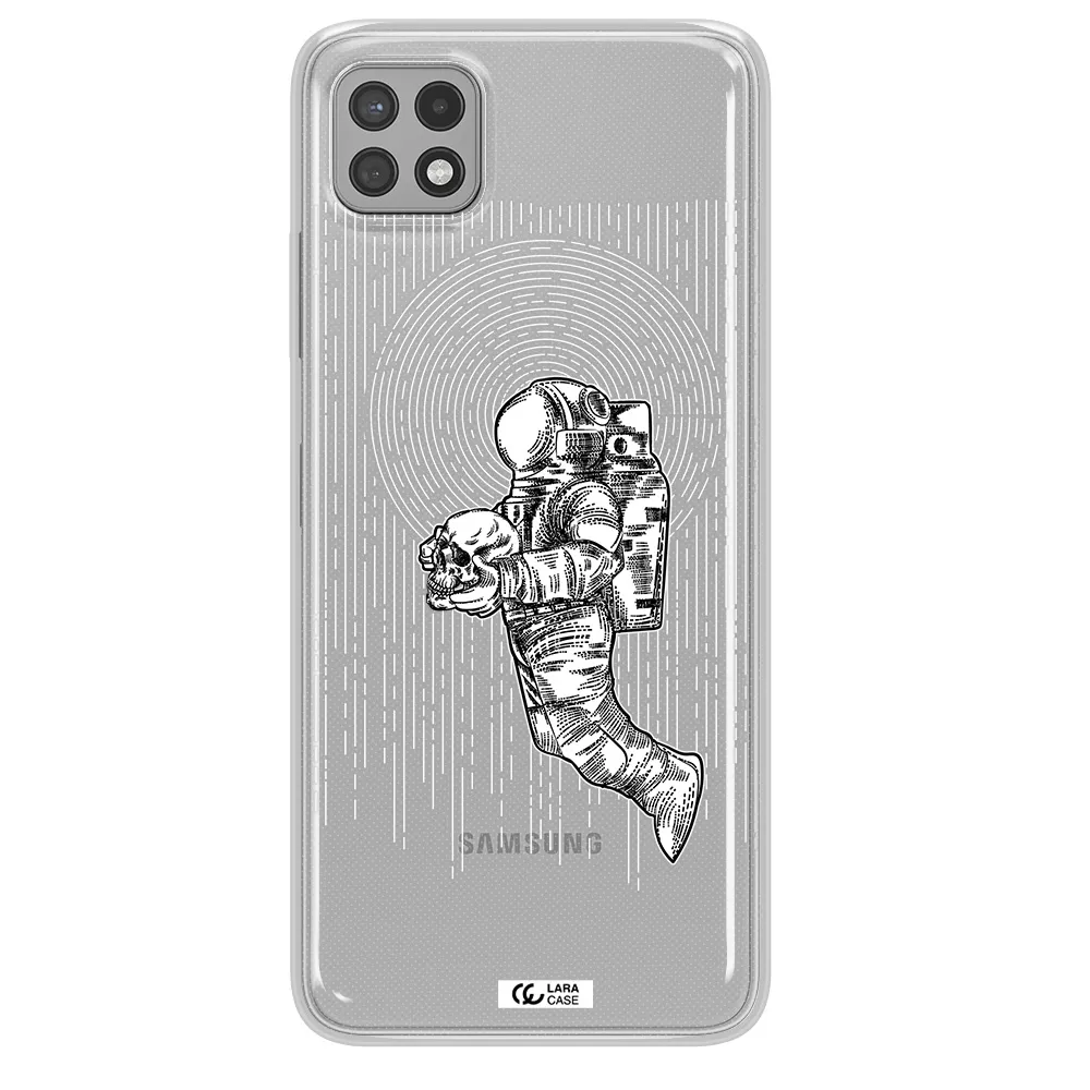 Astronaut Holding A Skull Samsung A22 5g Clear TPU Case