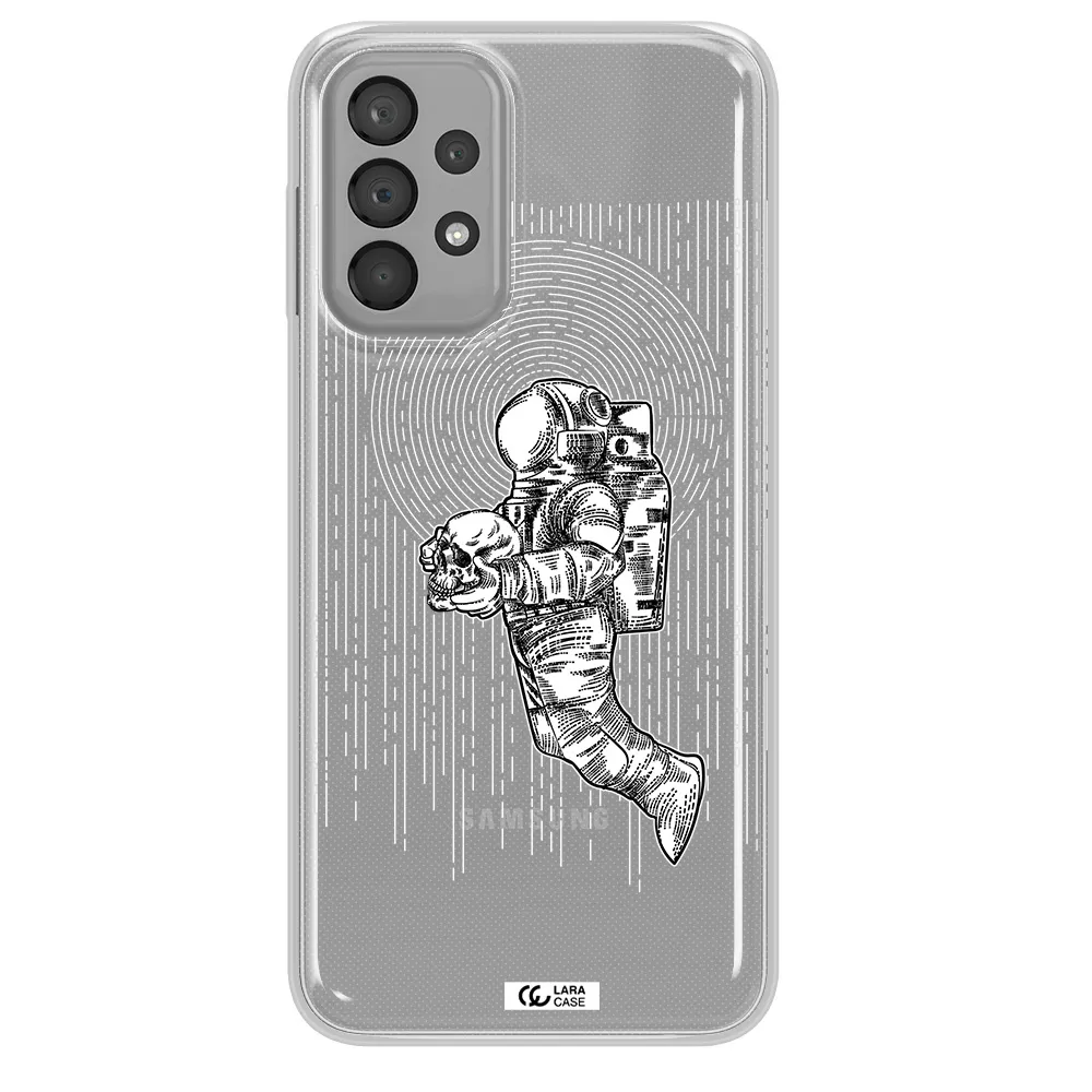 Astronaut Holding A Skull Samsung A23 Clear TPU Case