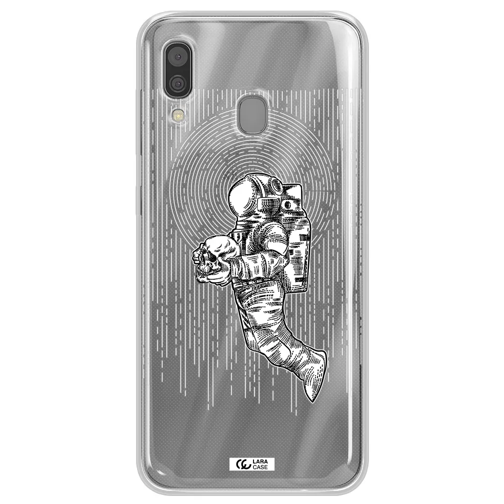 Astronaut Holding A Skull Samsung A30 Clear TPU Case