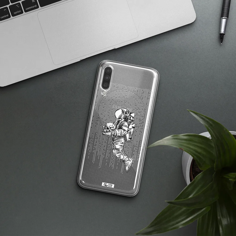 Astronaut Holding A Skull Samsung A30S Clear TPU Case