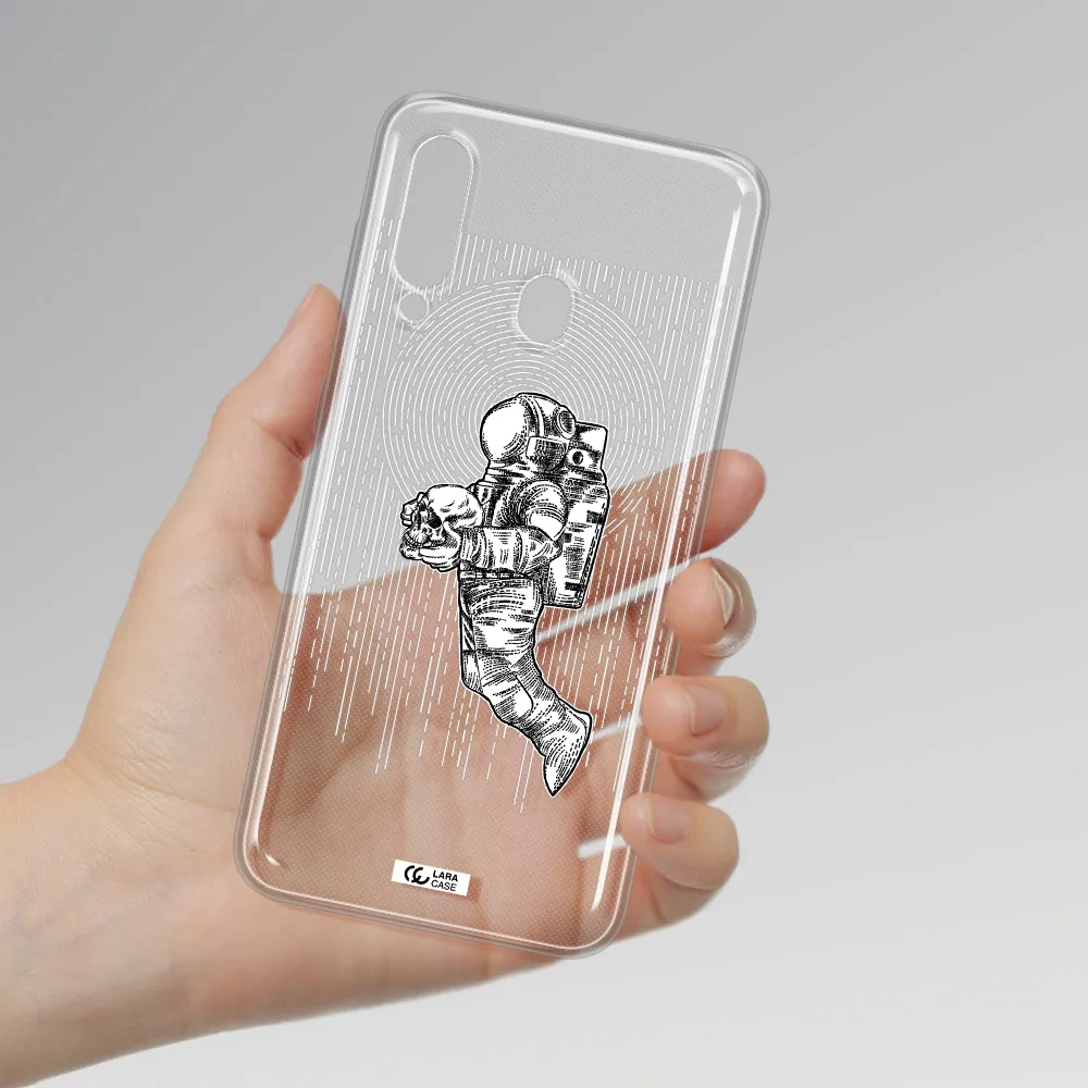 Astronaut Holding A Skull Samsung A60 Clear TPU Case