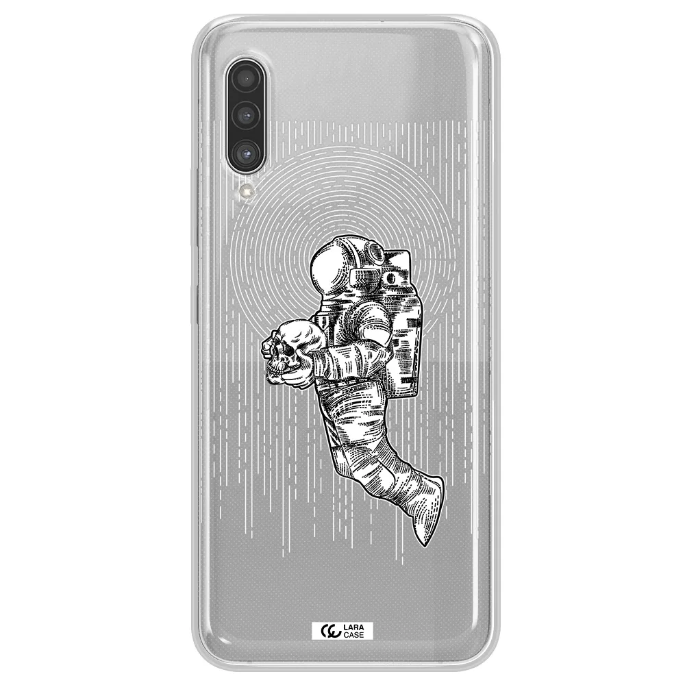 Astronaut Holding A Skull Samsung A90 Clear TPU Case