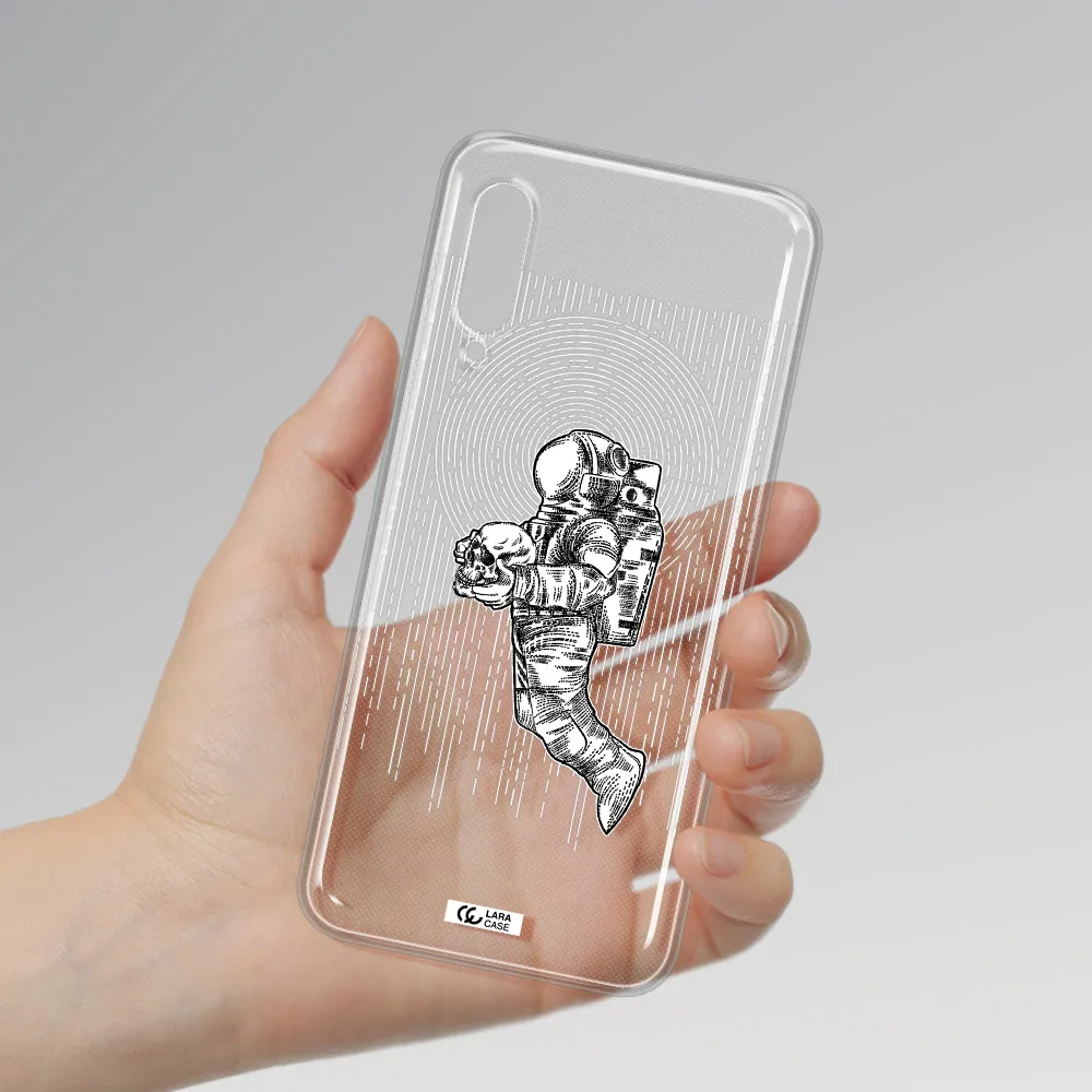 Astronaut Holding A Skull Samsung A90 Clear TPU Case