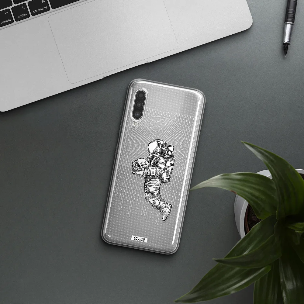 Astronaut Holding A Skull Samsung A90 Clear TPU Case