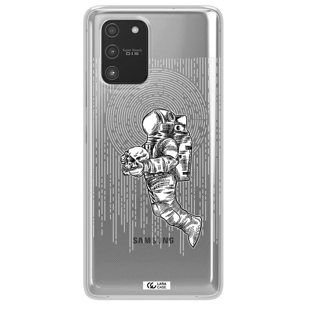 Astronaut Holding A Skull Samsung A91 Clear TPU Case
