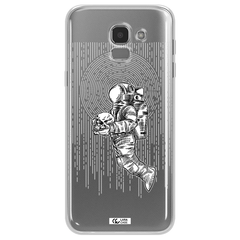 Astronaut Holding A Skull Samsung J6 Clear TPU Case