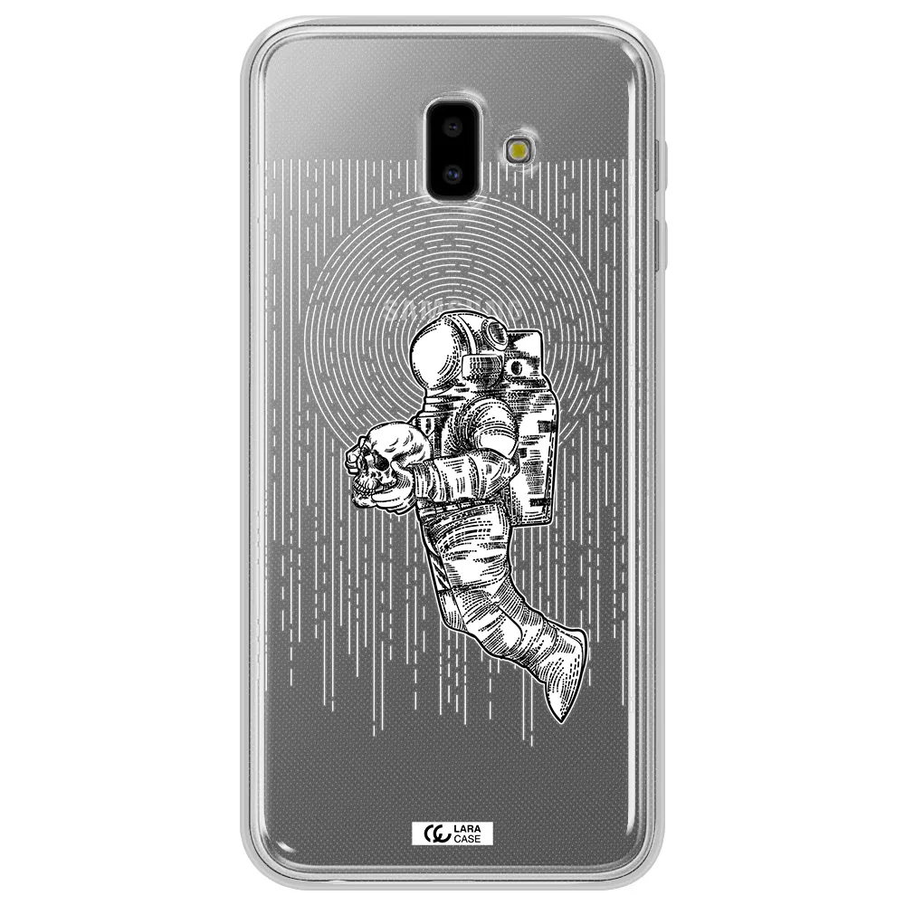 Astronaut Holding A Skull Samsung J6 Plus Clear TPU Case