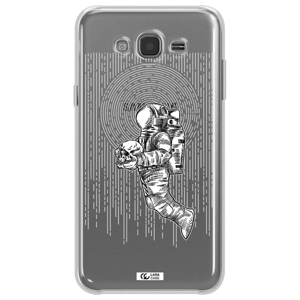 Astronaut Holding A Skull Samsung J7 2015 Clear TPU Case