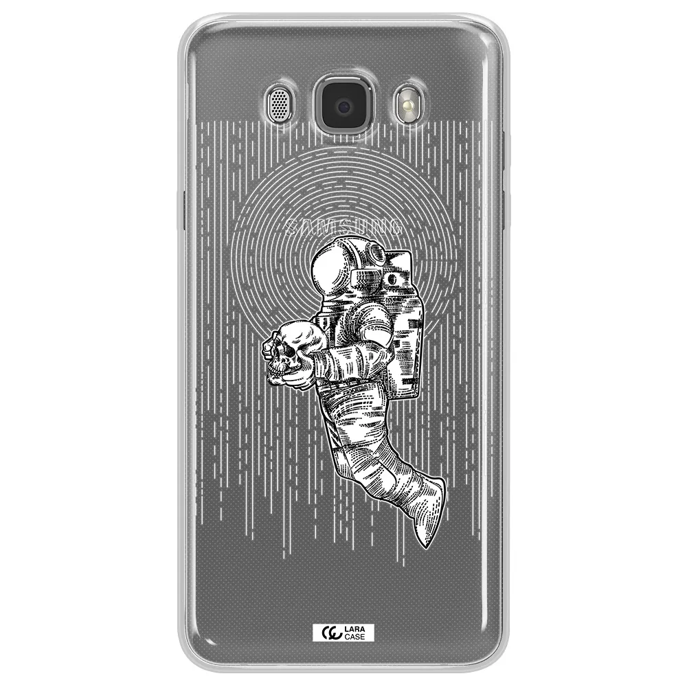 Astronaut Holding A Skull Samsung J7 2016 Clear TPU Case