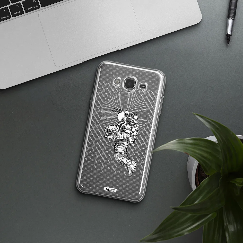 Astronaut Holding A Skull Samsung J7 Core Clear TPU Case